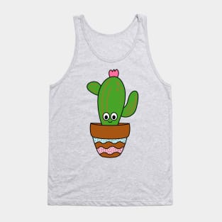 Cute Cactus Design #283: Cute Saguaro In Terra-cotta Pot Tank Top